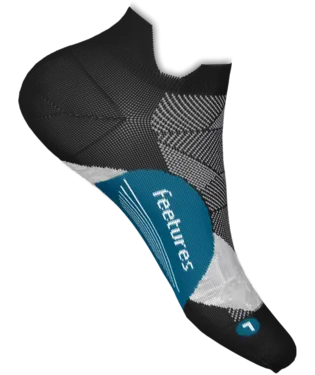 Elite Max Cushion No Show Tab Sock in Black Sea