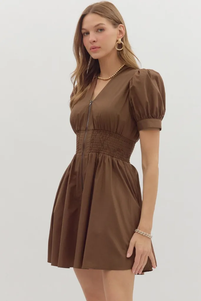 Refined Stitch Elizabeth Zip Front Mini Dress