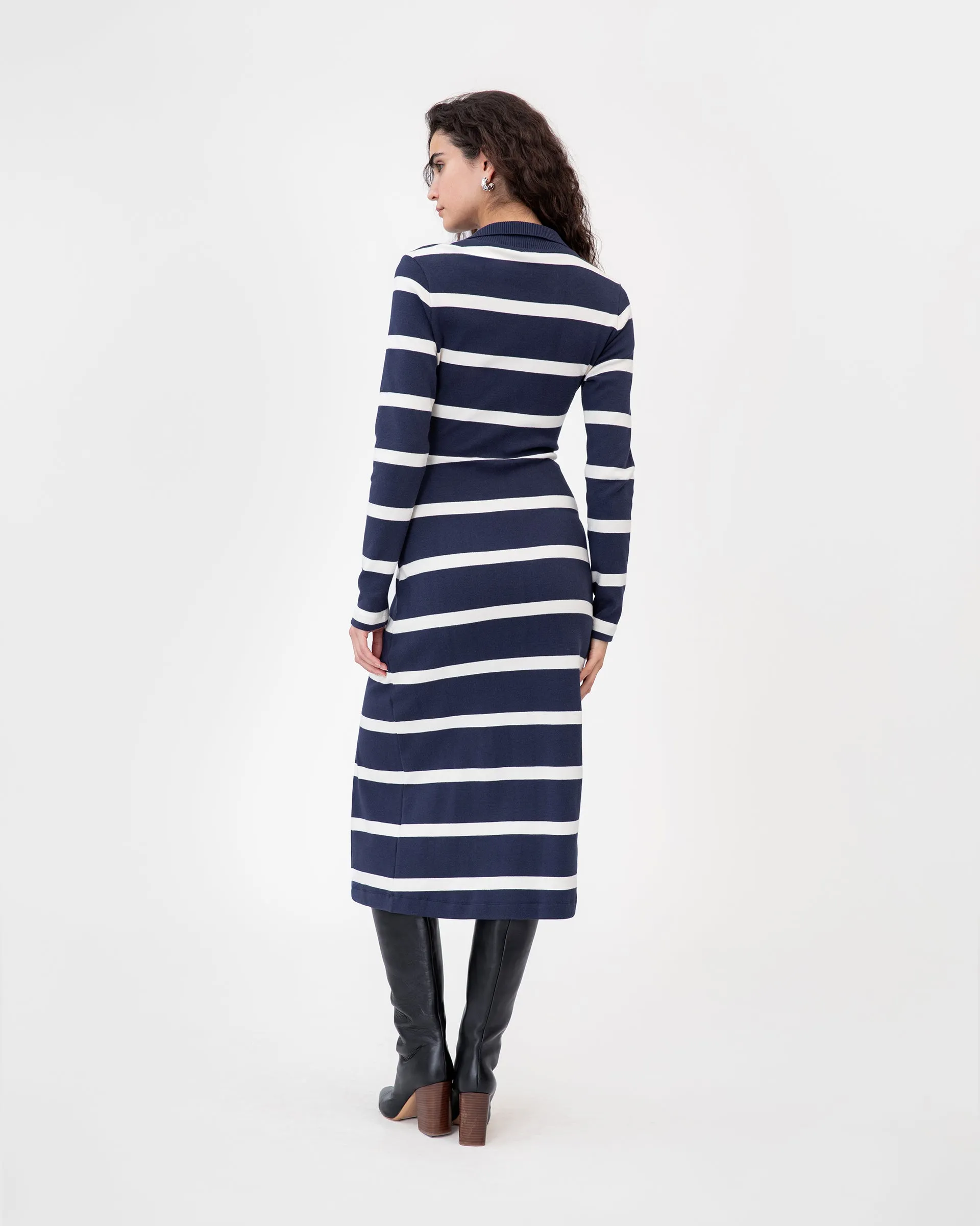 Scalloped-Edge Ellicot Dress