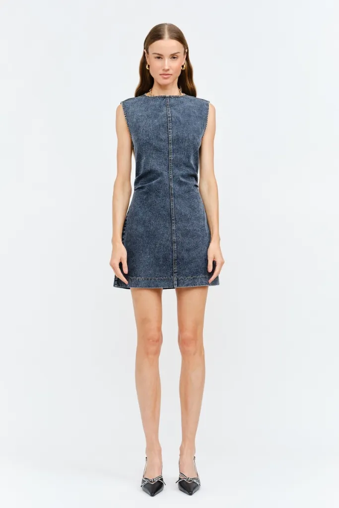 Lightweight Material Eloise Denim Mini Dress