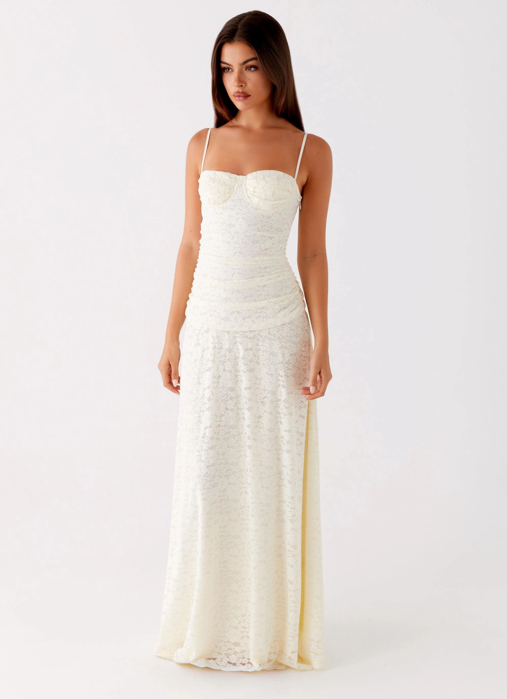 Elsa Maxi Dress - Ivory Cozy Base Street Casual