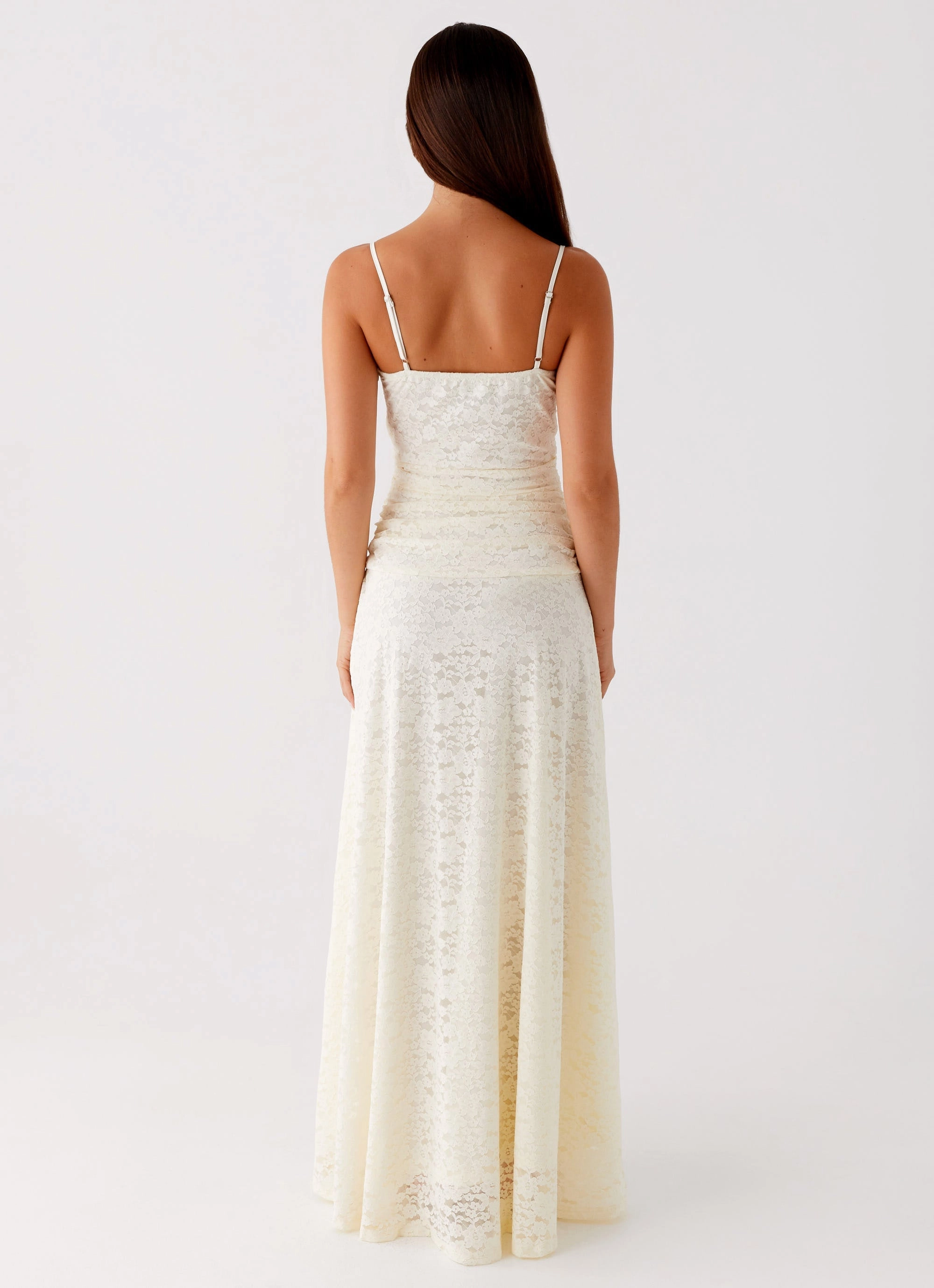 Elsa Maxi Dress - Ivory Sleek Appearance Smooth Look