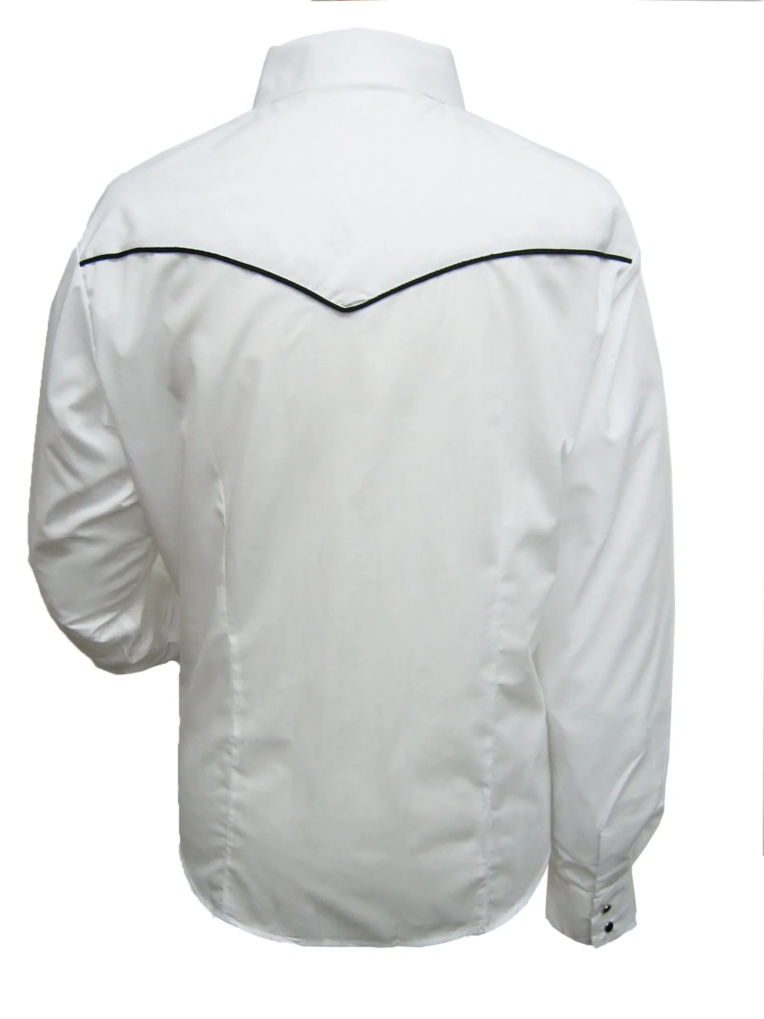 Ely & Walker Womens Solid White Western Shirt L/S Poly/Cotton Smooth Zipper Design