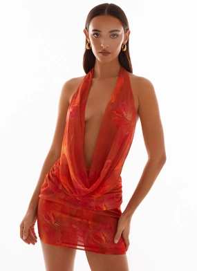 Elysia Chiffon Mini Dress - Amber Flattering Lines Elysia Chiffon Mini Dress - Amber Relax Style