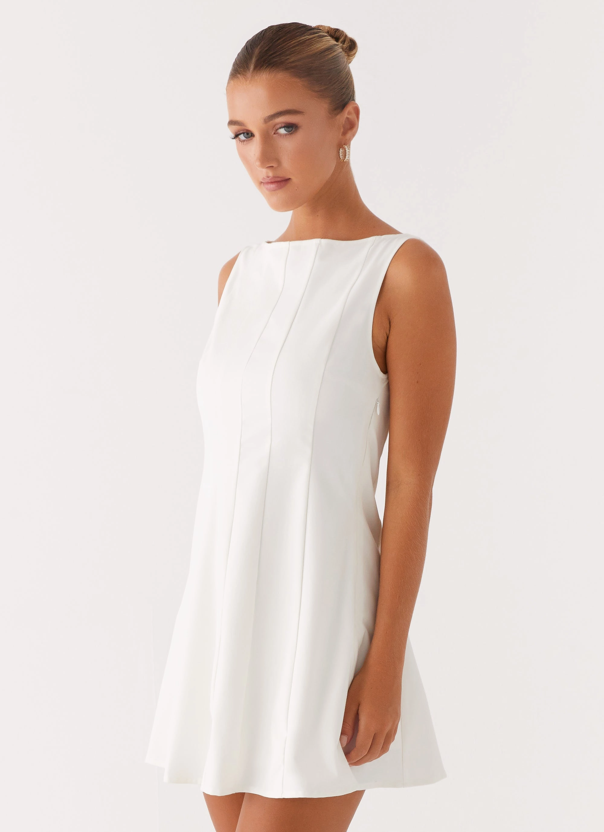 Fashion-forward day dress Emelie Mini Dress - White