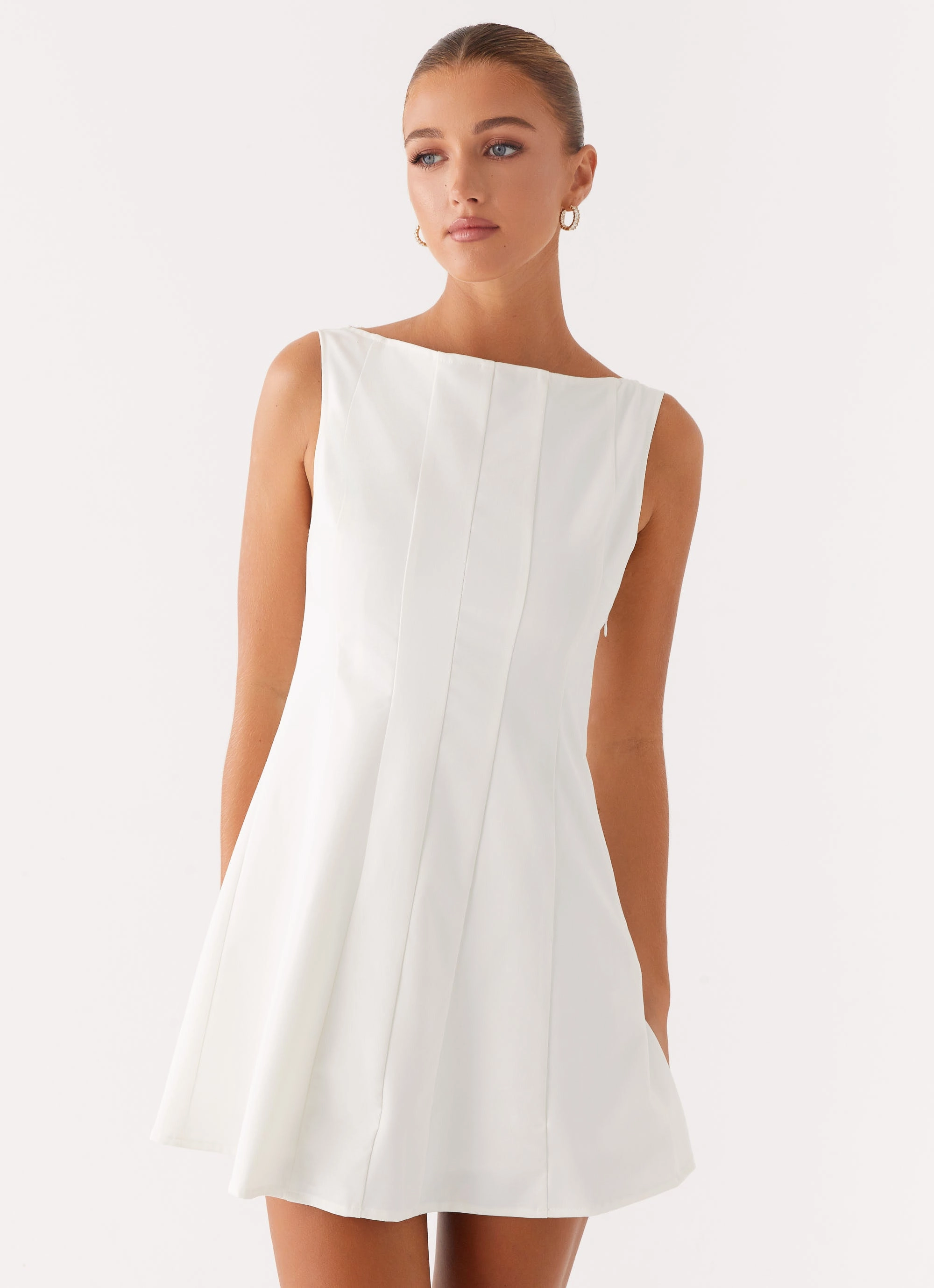 Life Soft Chilly Weather Wear Emelie Mini Dress - White