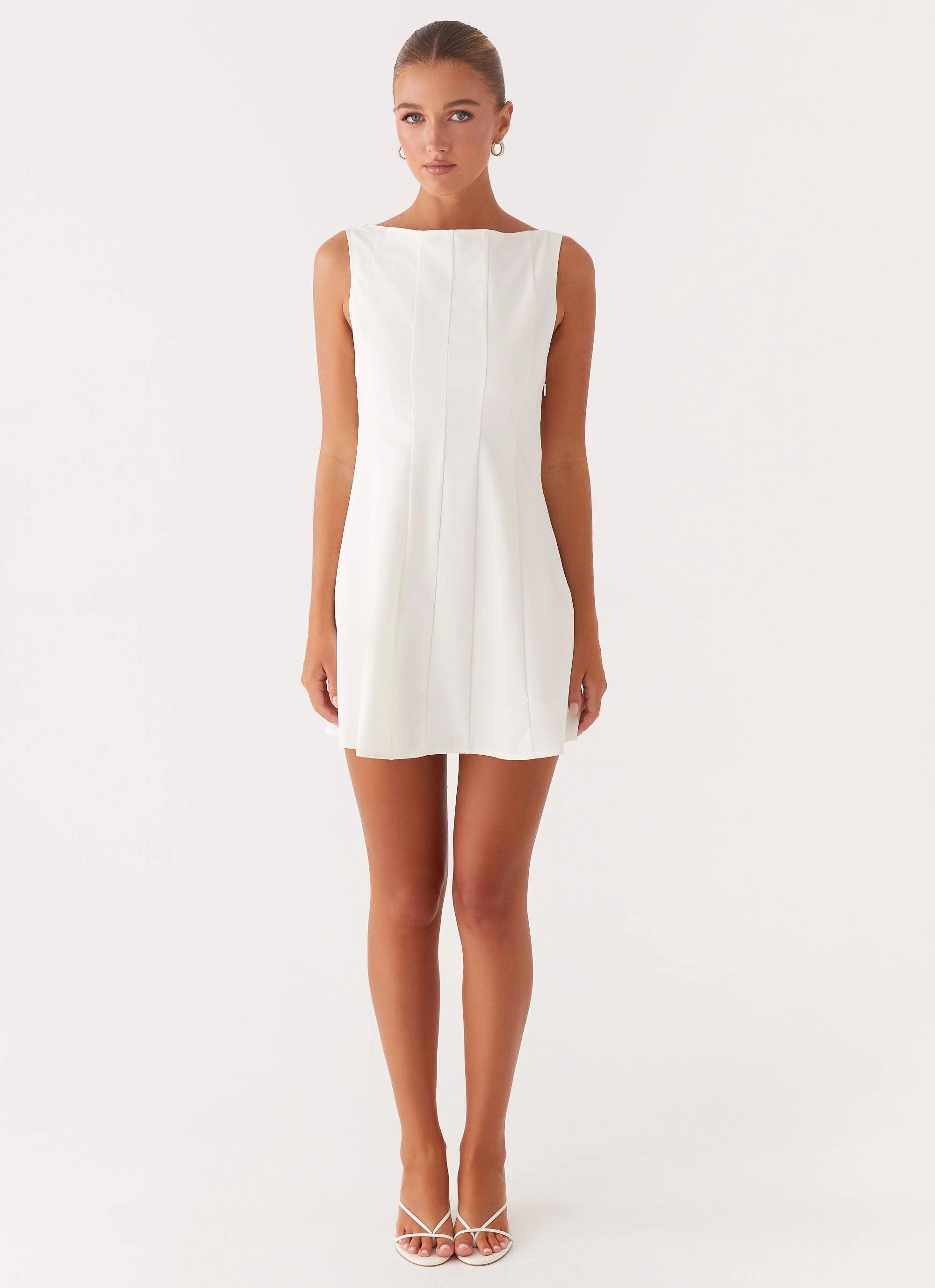 Happy Glow Layered Comfort Emelie Mini Dress - White