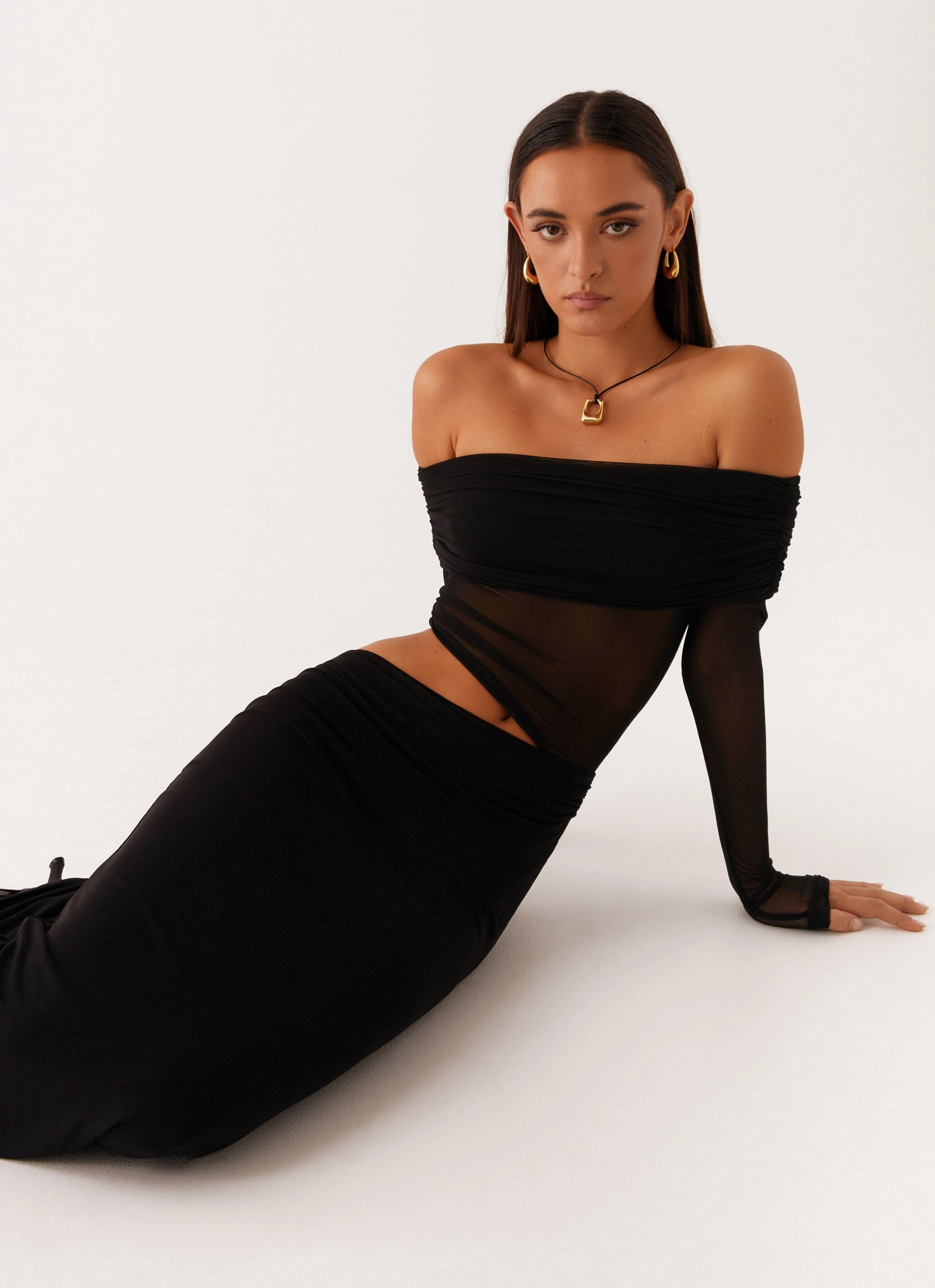 Emery Maxi Dress - Black Casual event outfit TearResistantFabric