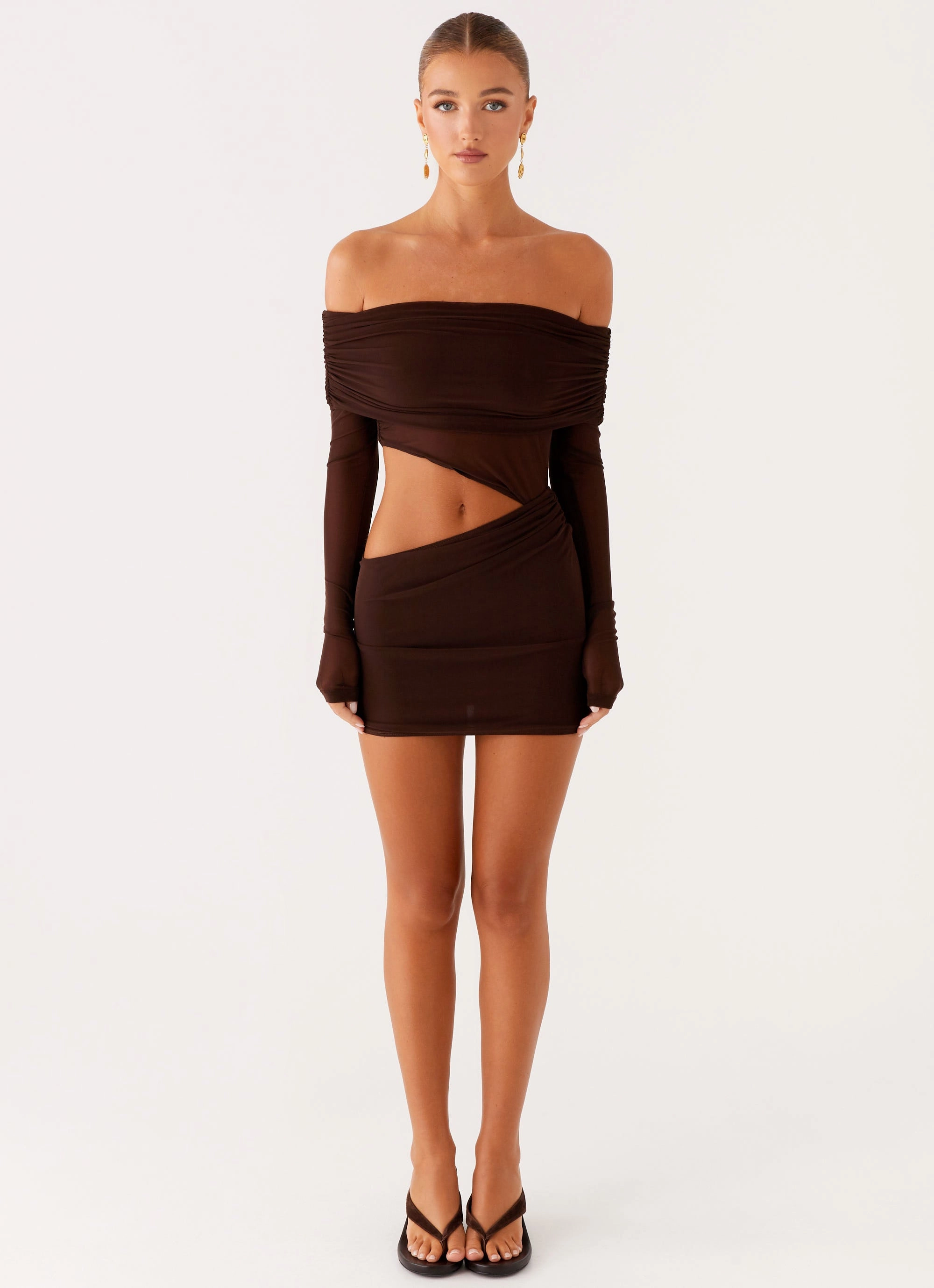 Emery Mini Dress - Chocolate Comfortable Look