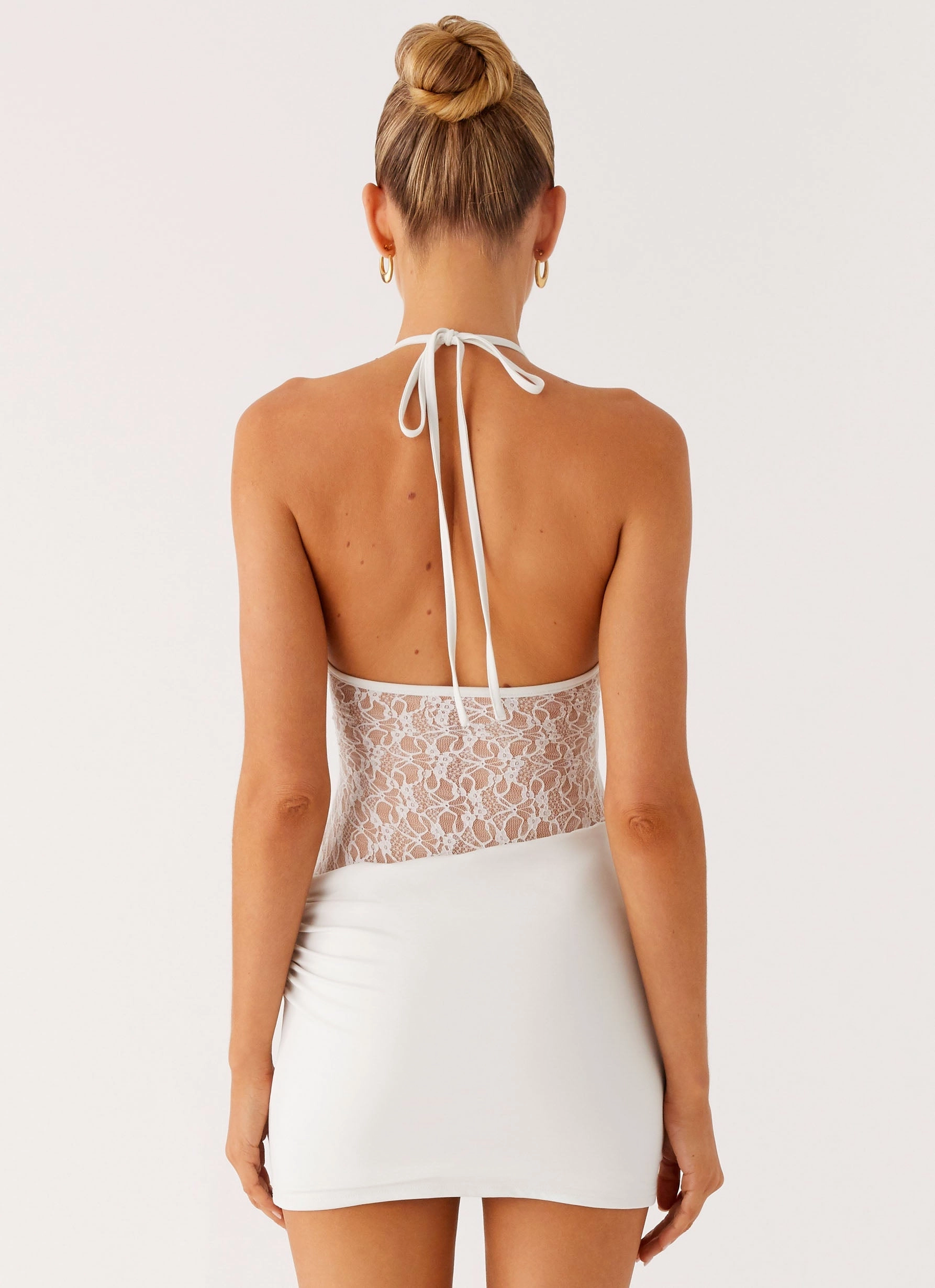 Enchant Lace Mini Dress - Ivory Cool Comfort