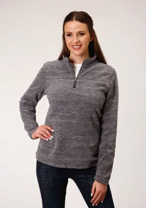 Enduring Style Roper Womens Melange Grey Polyester Micro Fleece Jacket Roper Womens Melange Grey Polyester Micro Fleece Jacket Go-To Style Modern Outfit