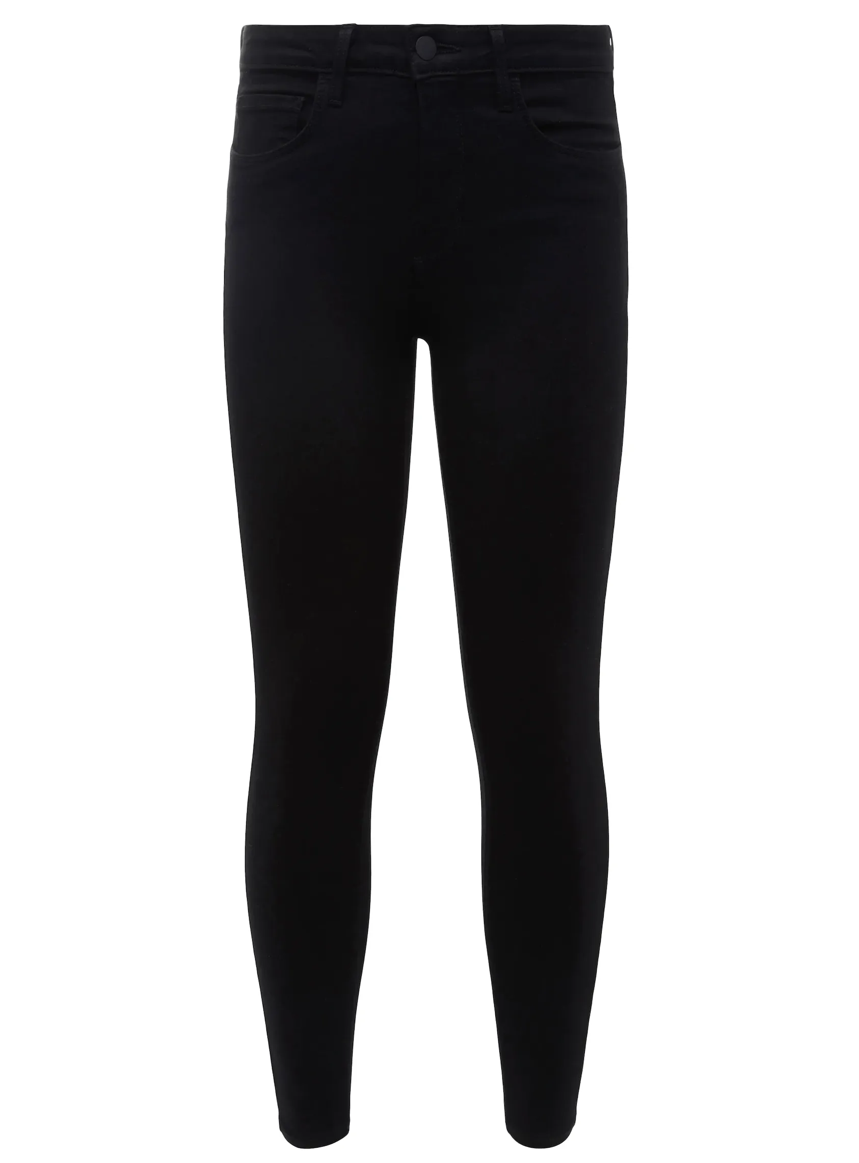 Stretch Road Trip Brunch Outfit L'Agence Margot High Rise Skinny Jean In Noir