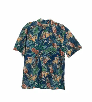 Ergonomic Armhole Design Scully Mens Cocktails and Skulls Blue 100% Cotton S/S Shirt Mountain Retreat Scully Mens Cocktails and Skulls Blue 100% Cotton S/S Shirt