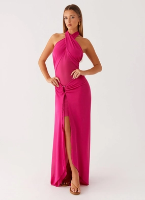 Ericka Maxi Dress - Hot Pink Versatile Attire Ericka Maxi Dress - Hot Pink Body Confidence