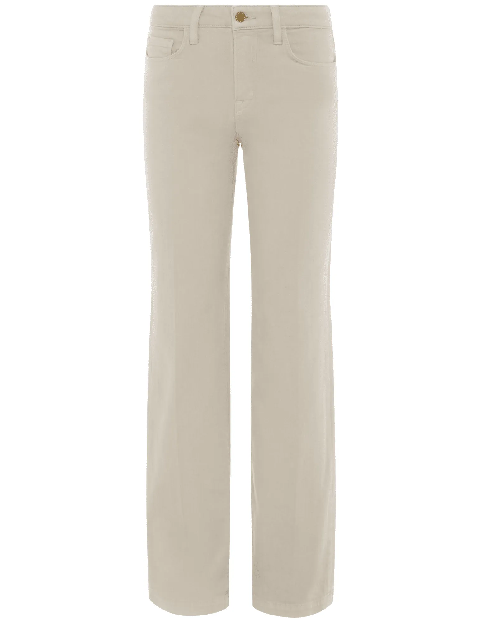 Relaxed Style Smart Casual Minimalist Style L'AGENCE Scottie High Rise Wide Leg Jeans in Biscuit