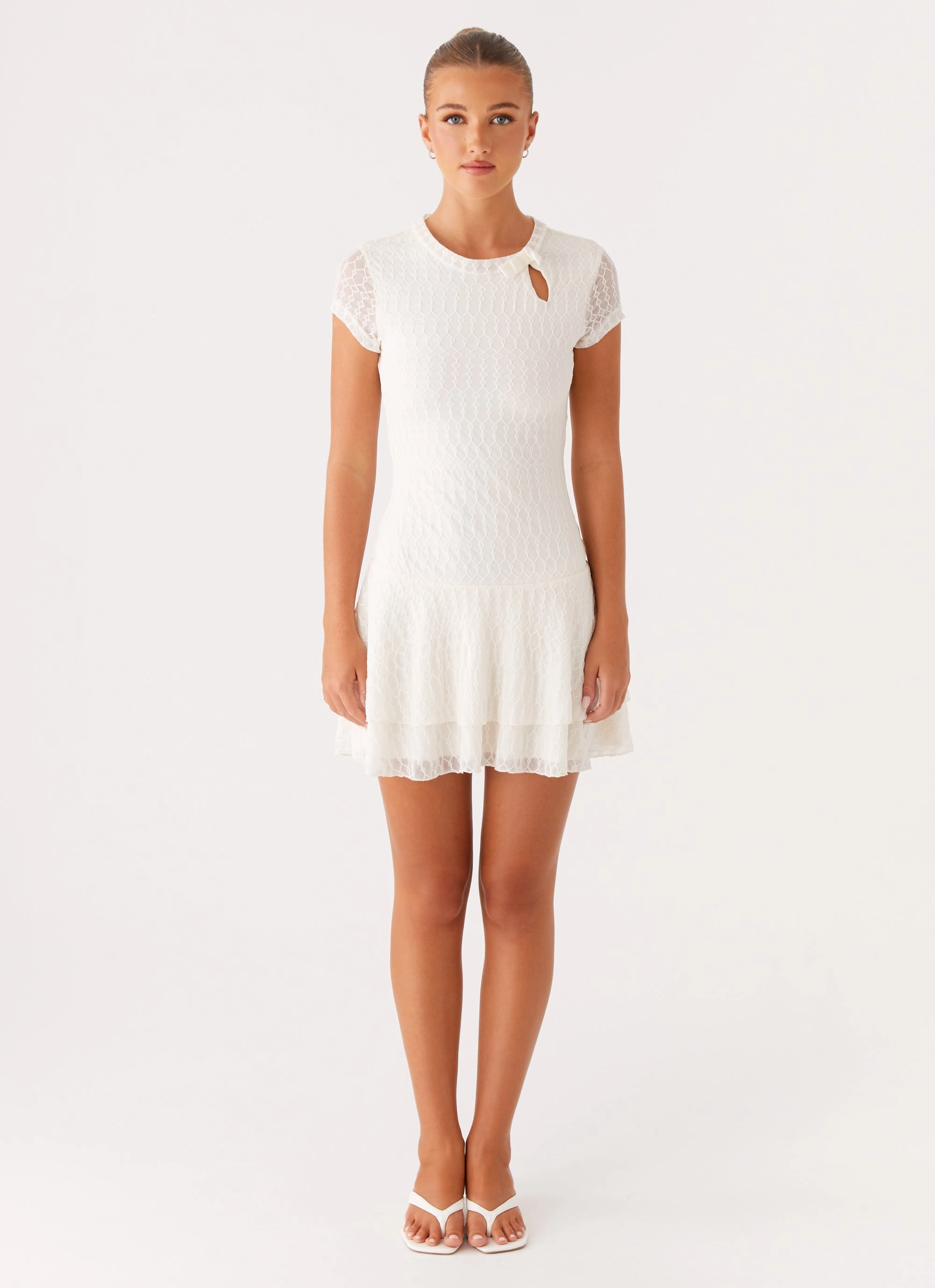 Sharp Motion Esty Mini Dress - Ivory