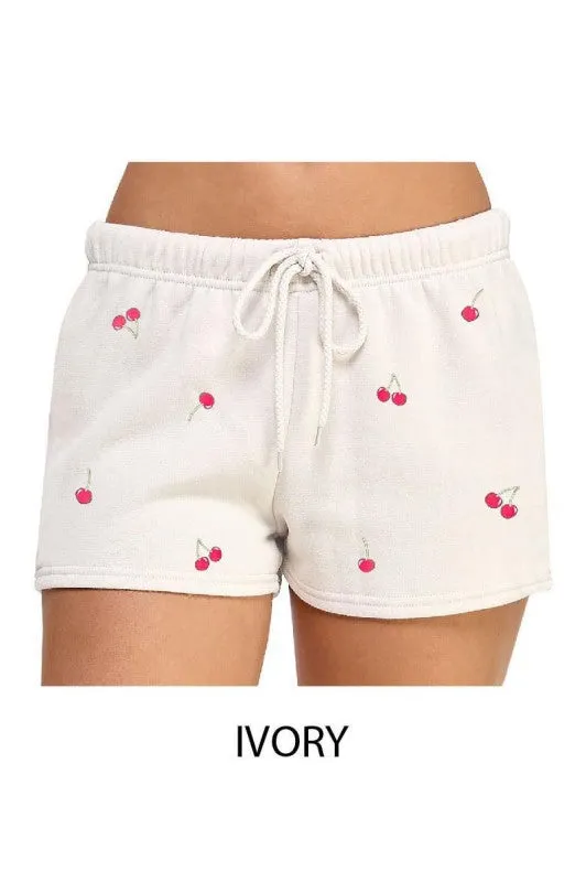 Evelyn Basic Fleece Cut-edge Shorts belt