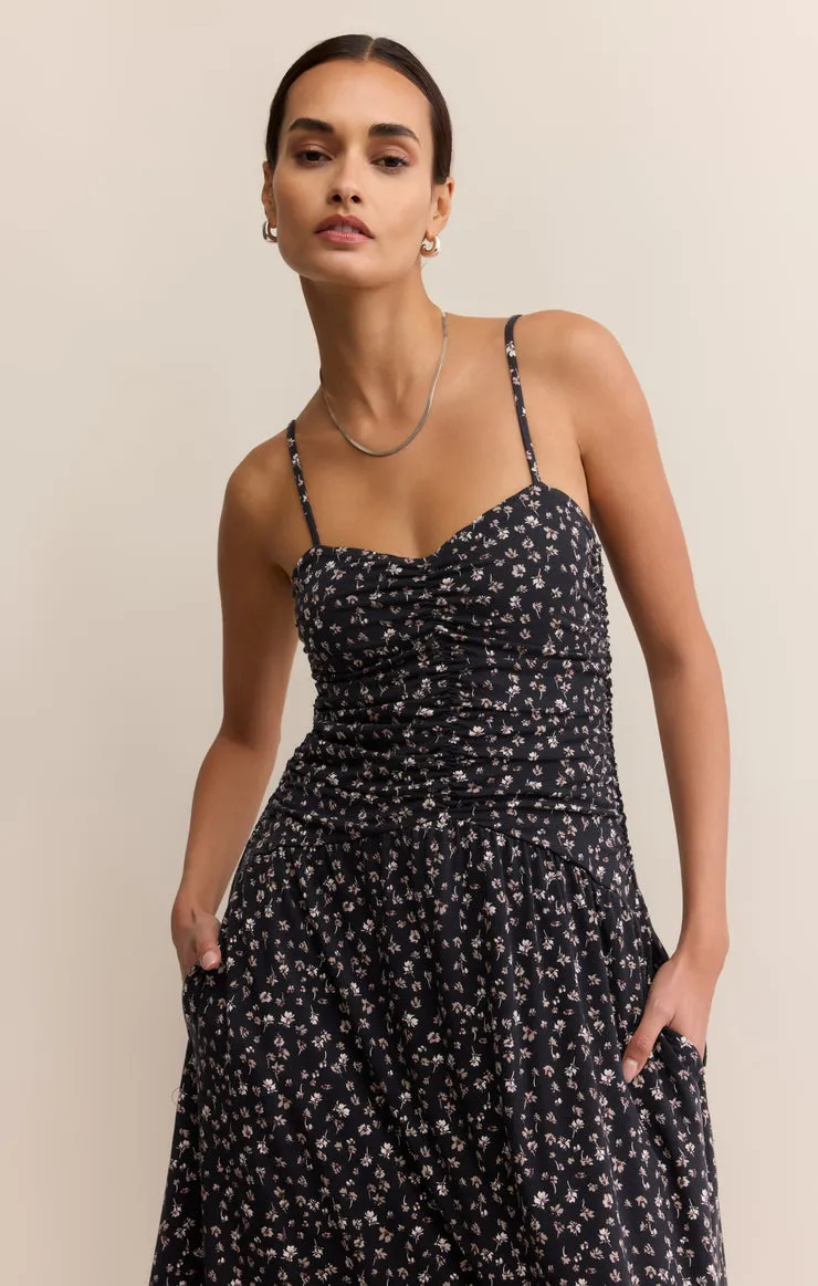 GEORGINA DELLAH DITSY DRESS Sage Detail Work Flex