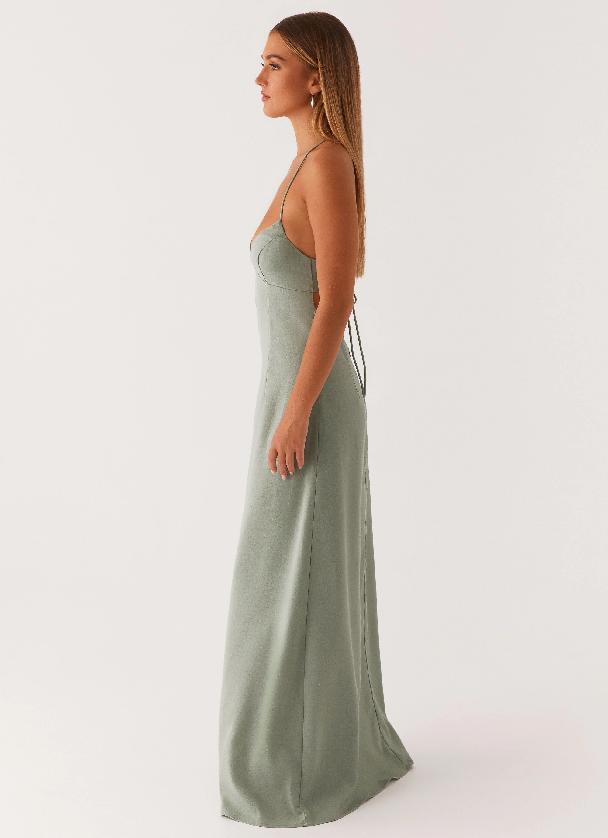 Everyday-Comfort Special-Edition Middle Ground Linen Maxi Dress - Sage