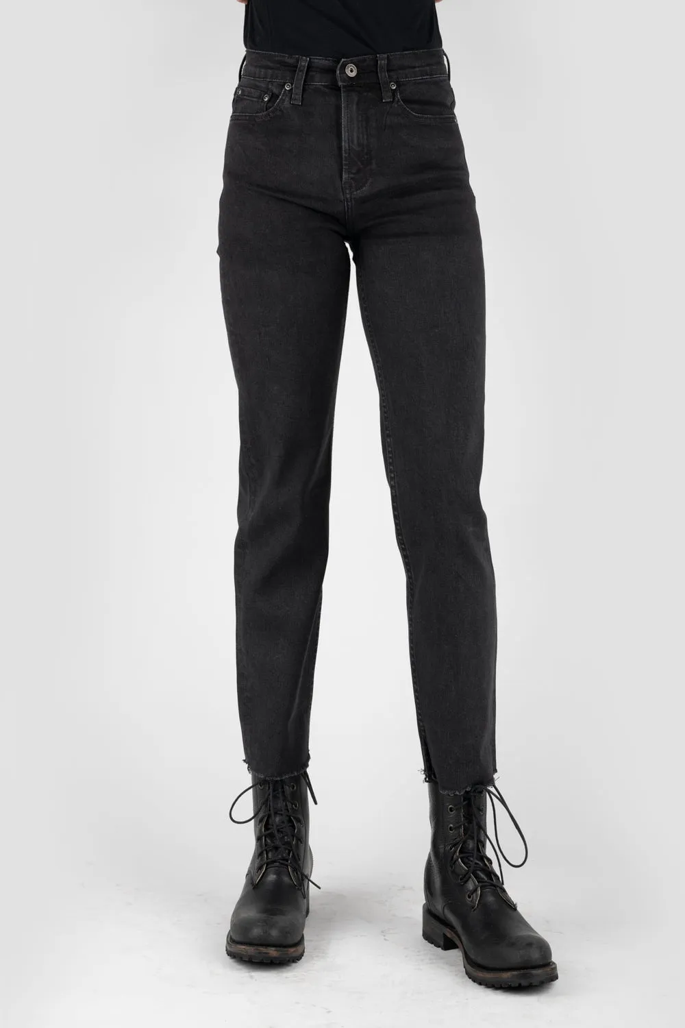 Stetson Womens Black Cotton Blend 915 High Rise Jeans Weekend Uniform