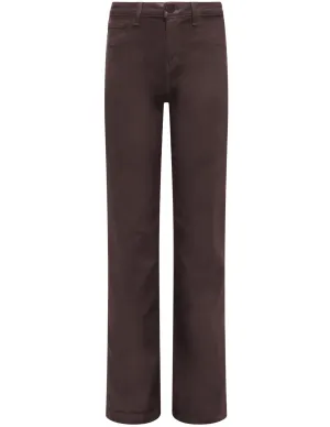 Everyday Wear L'AGENCE Scottie Coated High Rise Wide Leg Jeans in Chocolate Coated Premium Fit L'AGENCE Scottie Coated High Rise Wide Leg Jeans in Chocolate Coated