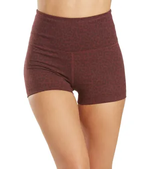Everyday Yoga Uphold Cheetah High Waisted Hot Yoga shorts 1"