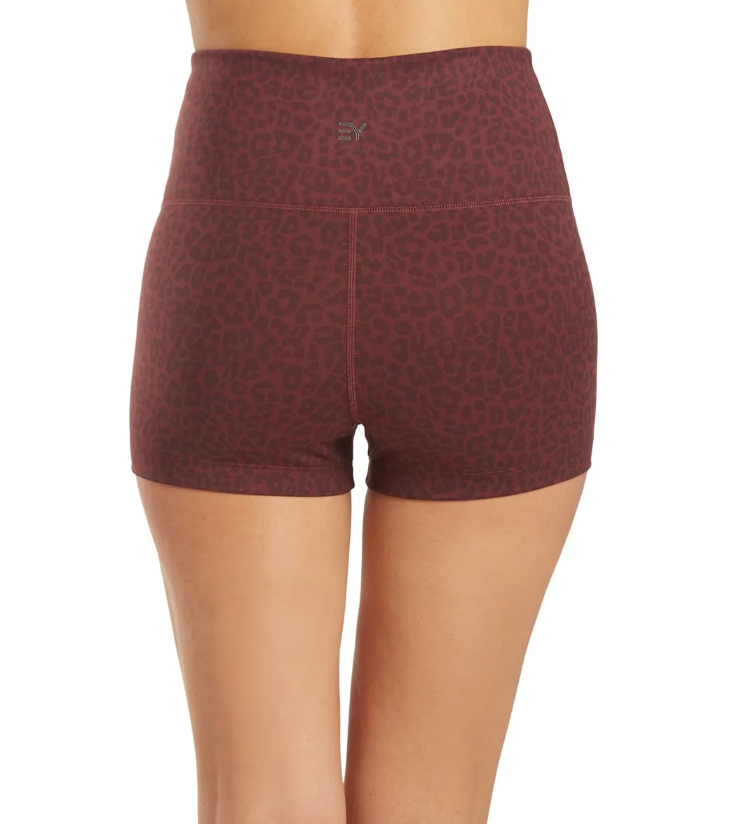 Everyday Yoga Uphold Cheetah High Waisted Hot Yoga shorts 1"