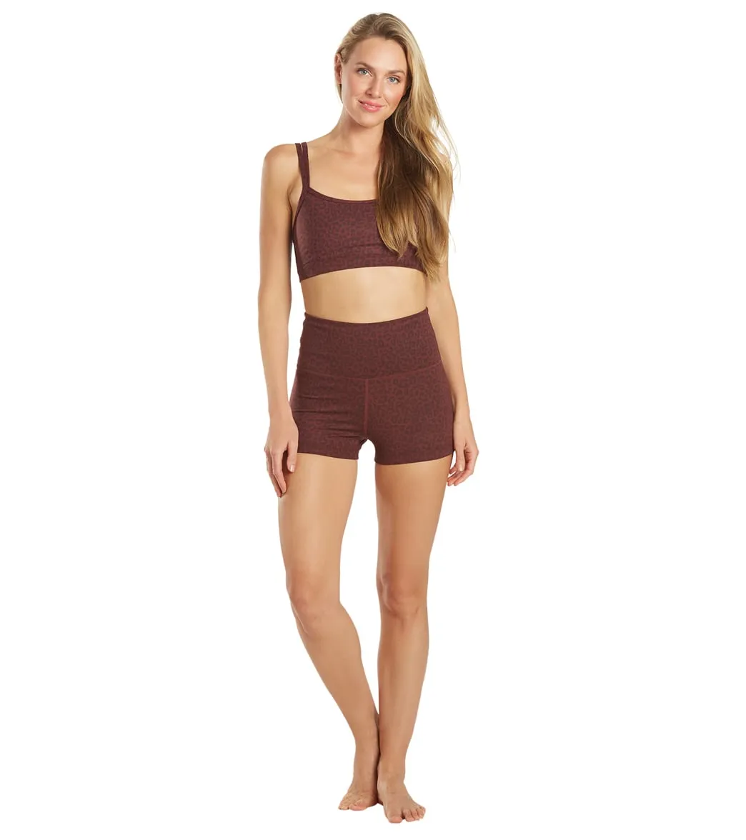 Everyday Yoga Uphold Cheetah High Waisted Hot Yoga shorts 1"
