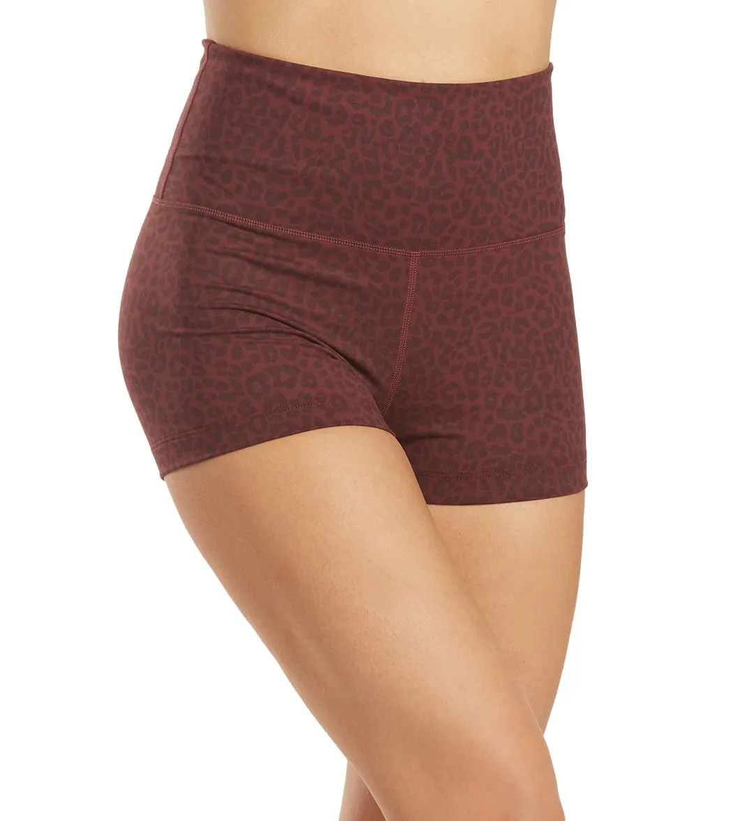Everyday Yoga Uphold Cheetah High Waisted Hot Yoga shorts 1"