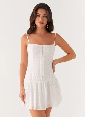 Everyday Comfort Fit Palm Springs Mini Dress - White Happy Fit Relaxed Layer Palm Springs Mini Dress - White