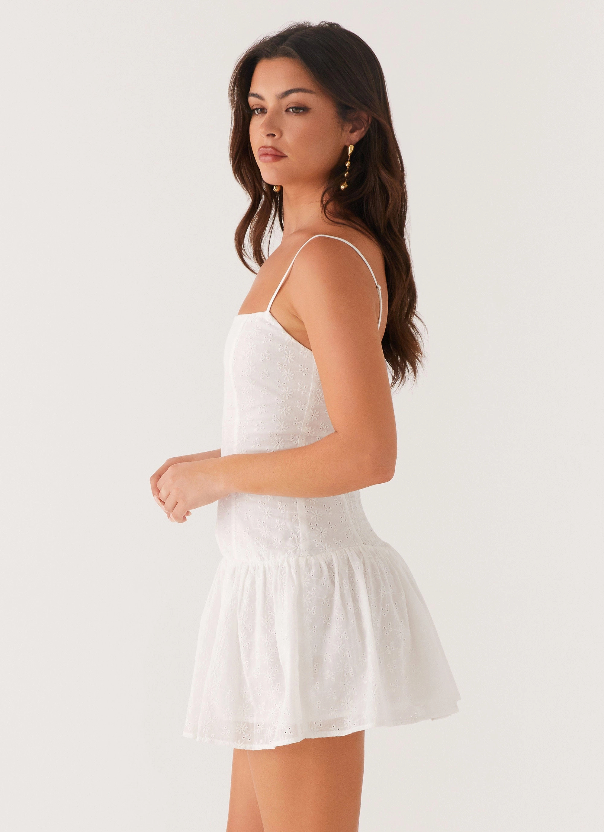 Palm Springs Mini Dress - White Classic Layering