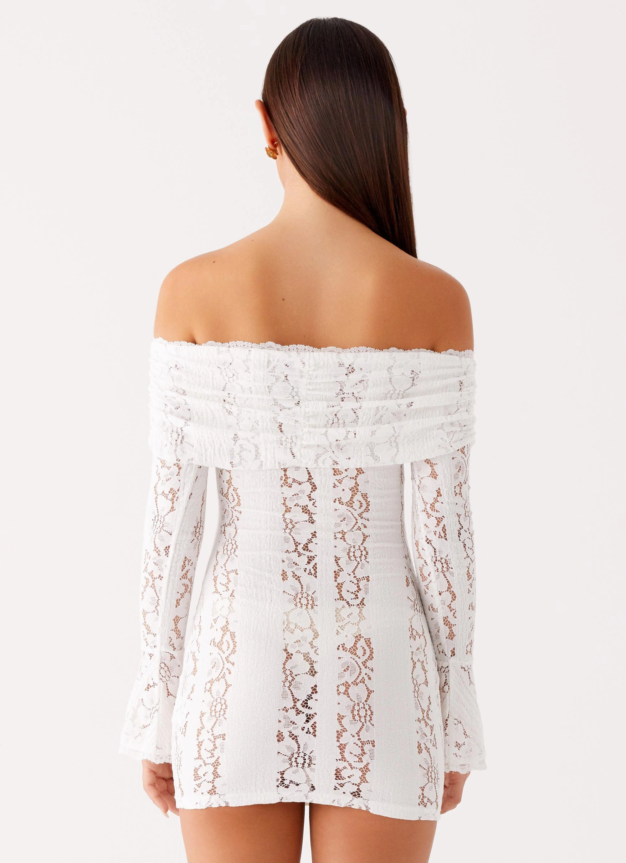 Syvanna Lace Mini Dress - White Night Mood