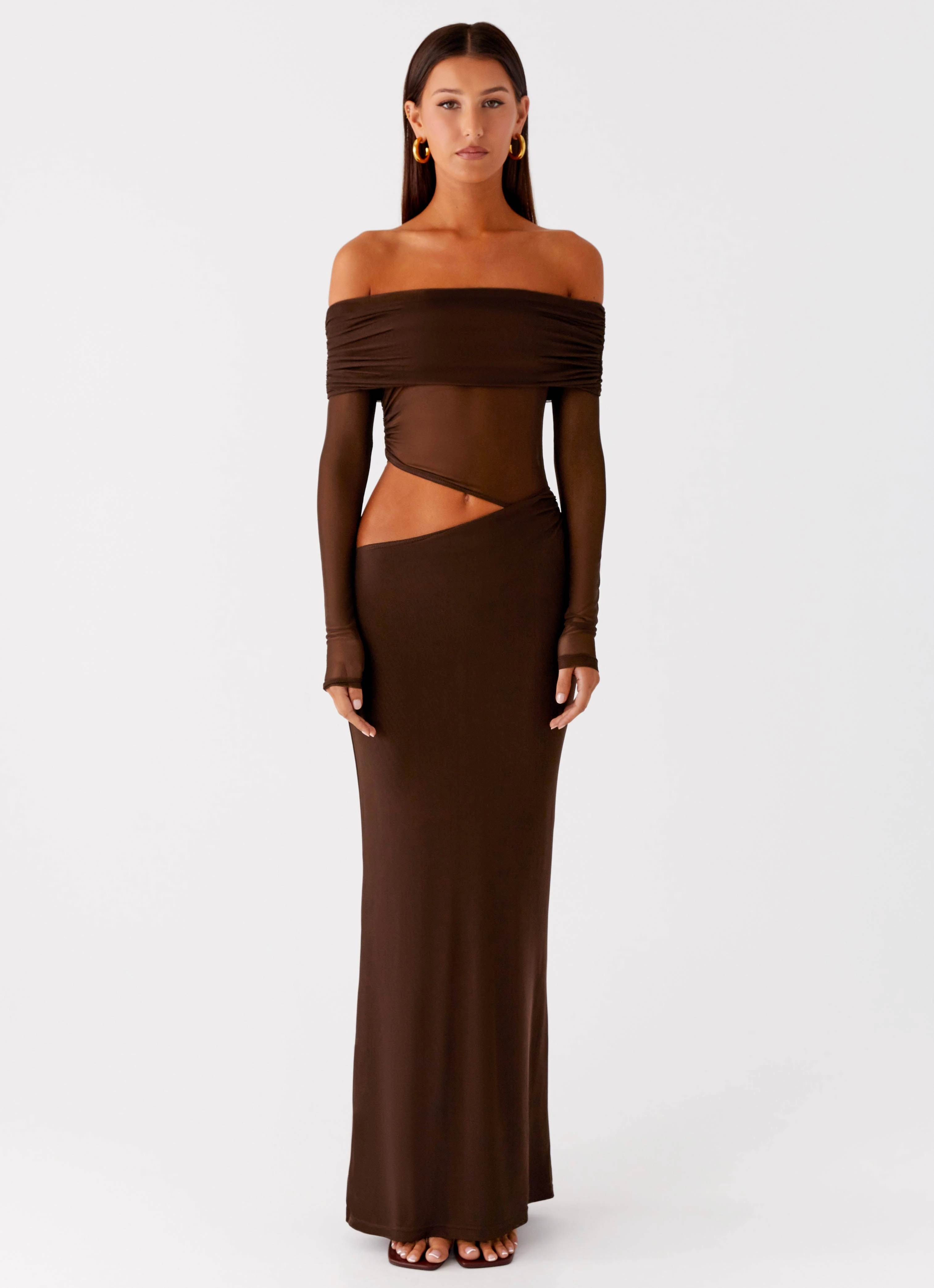 Machine-washable Emery Maxi Dress - Chocolate