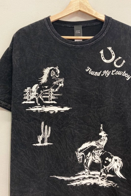 High-Quality Fabric Breathable Wearable Found My Cowboy Tee S-XL