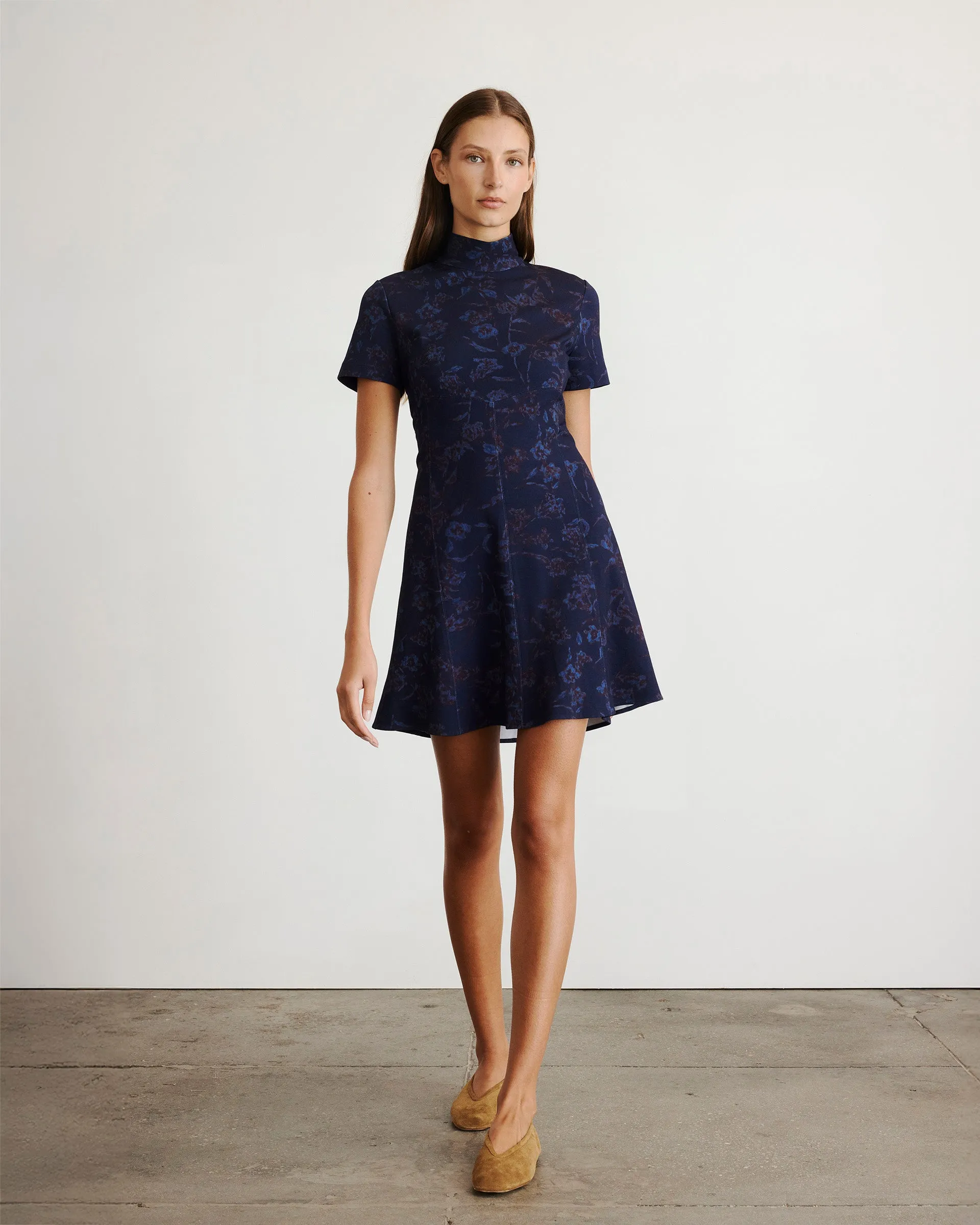 button detail Chic Casual Wear Short Thea Dress