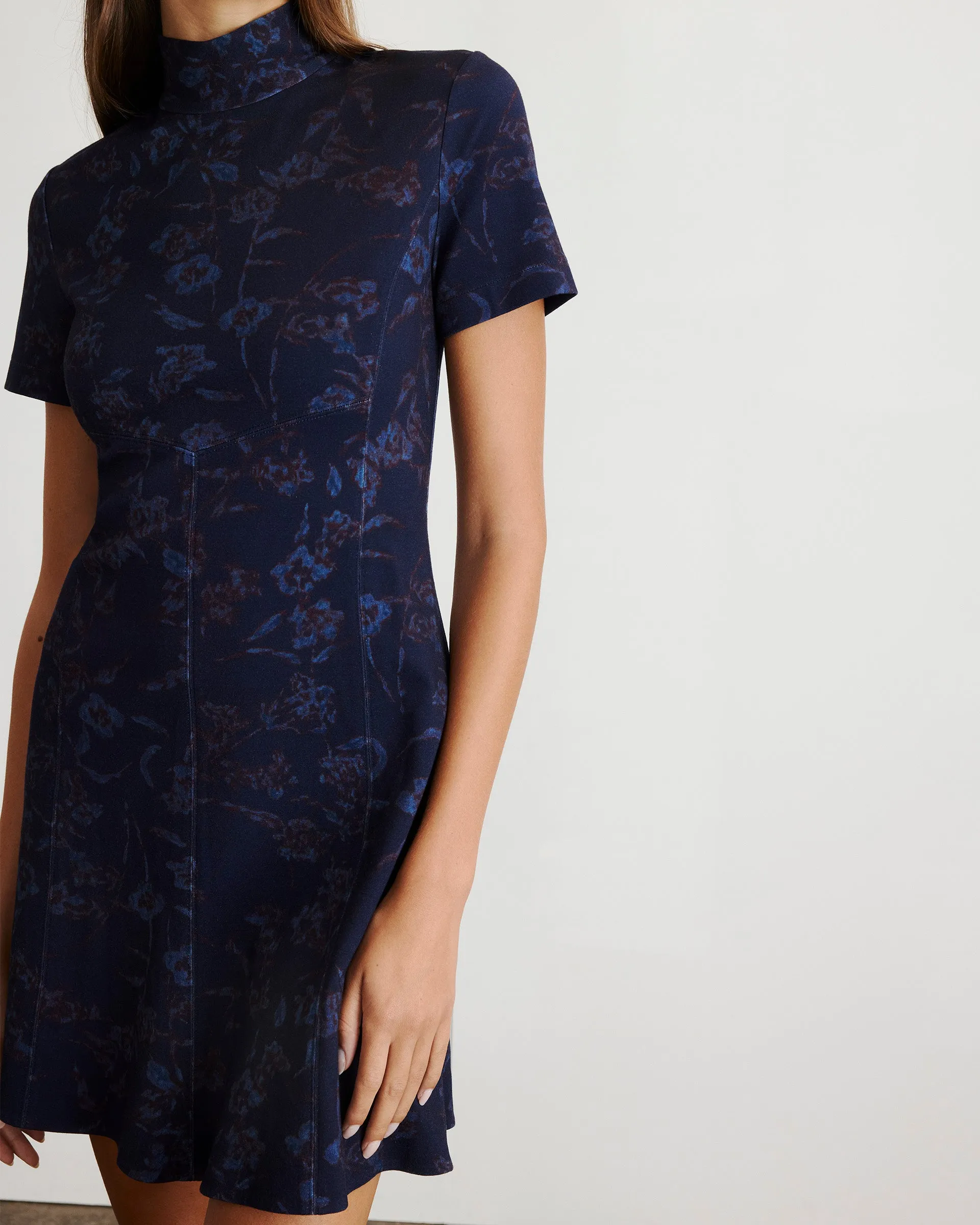 Fit Waist Subtle Drape Short Thea Dress