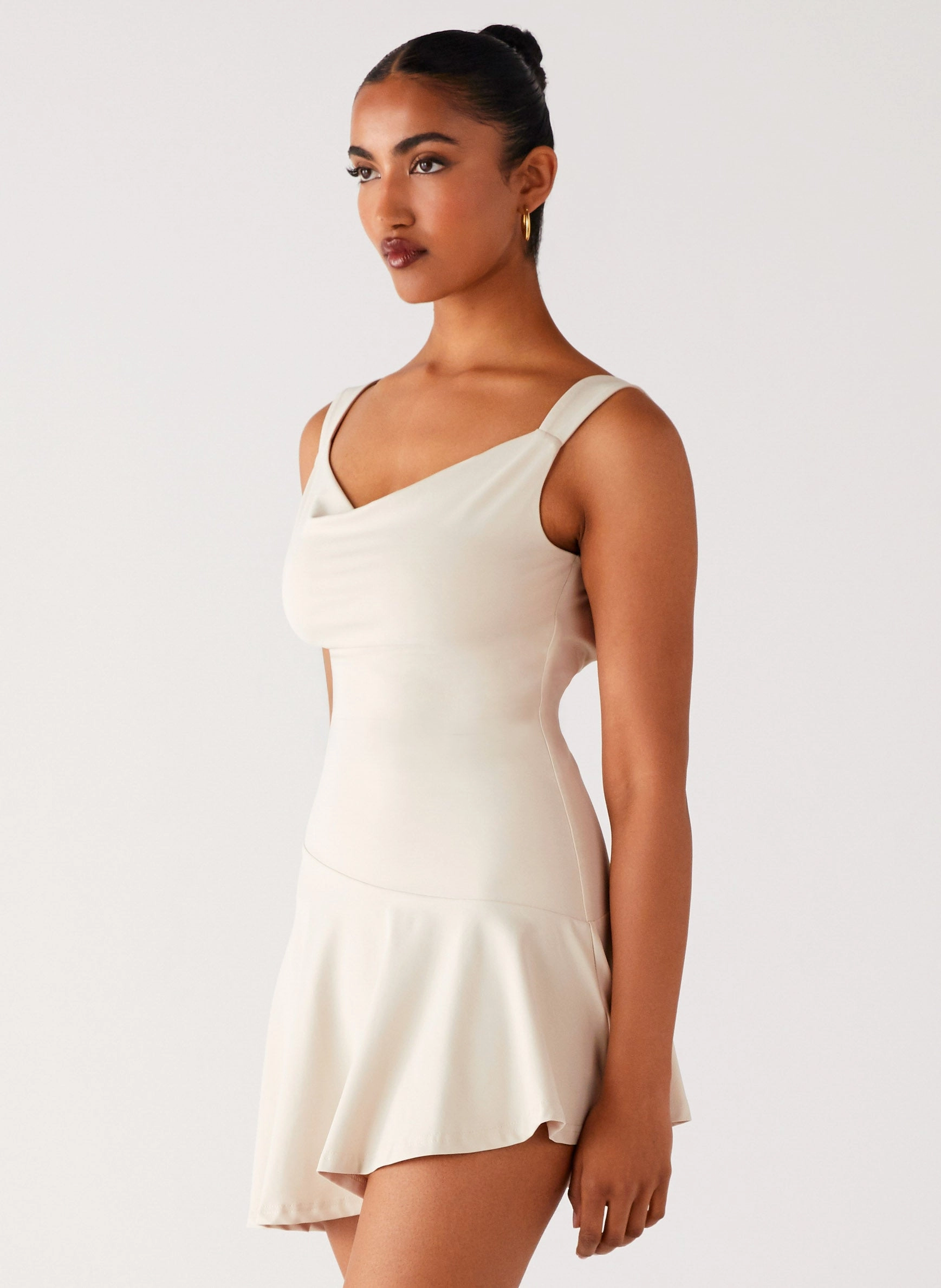 Dune Whisper Mini Dress - Ivory Cool Texture
