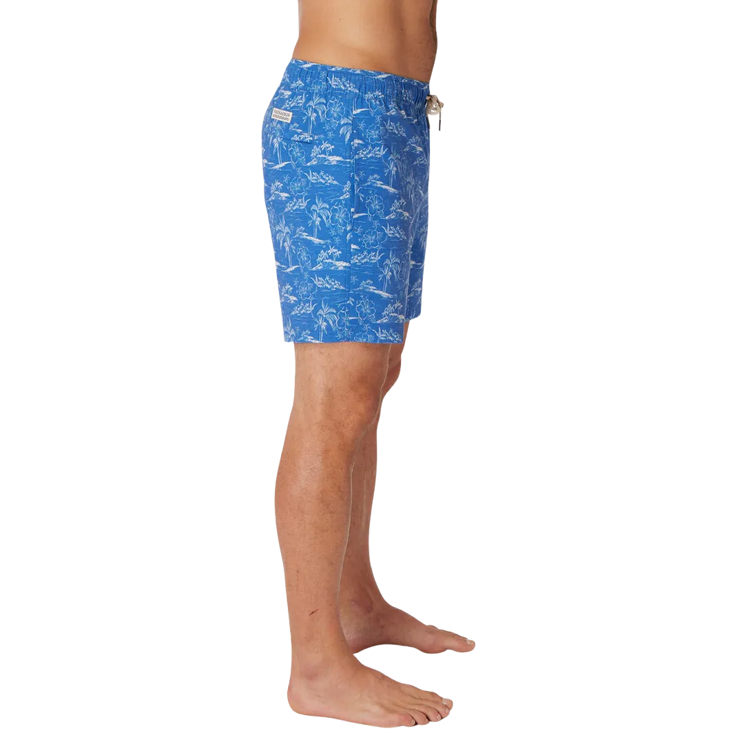 Fair Harbor Men's The Bayberry Swim Trunk Boardshorts - Blue Island Hopper