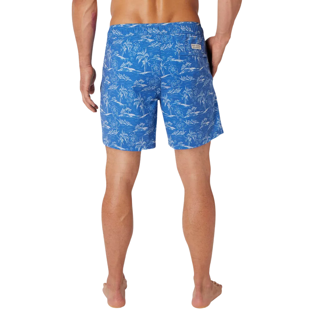 Fair Harbor Men's The Bayberry Swim Trunk Boardshorts - Blue Island Hopper
