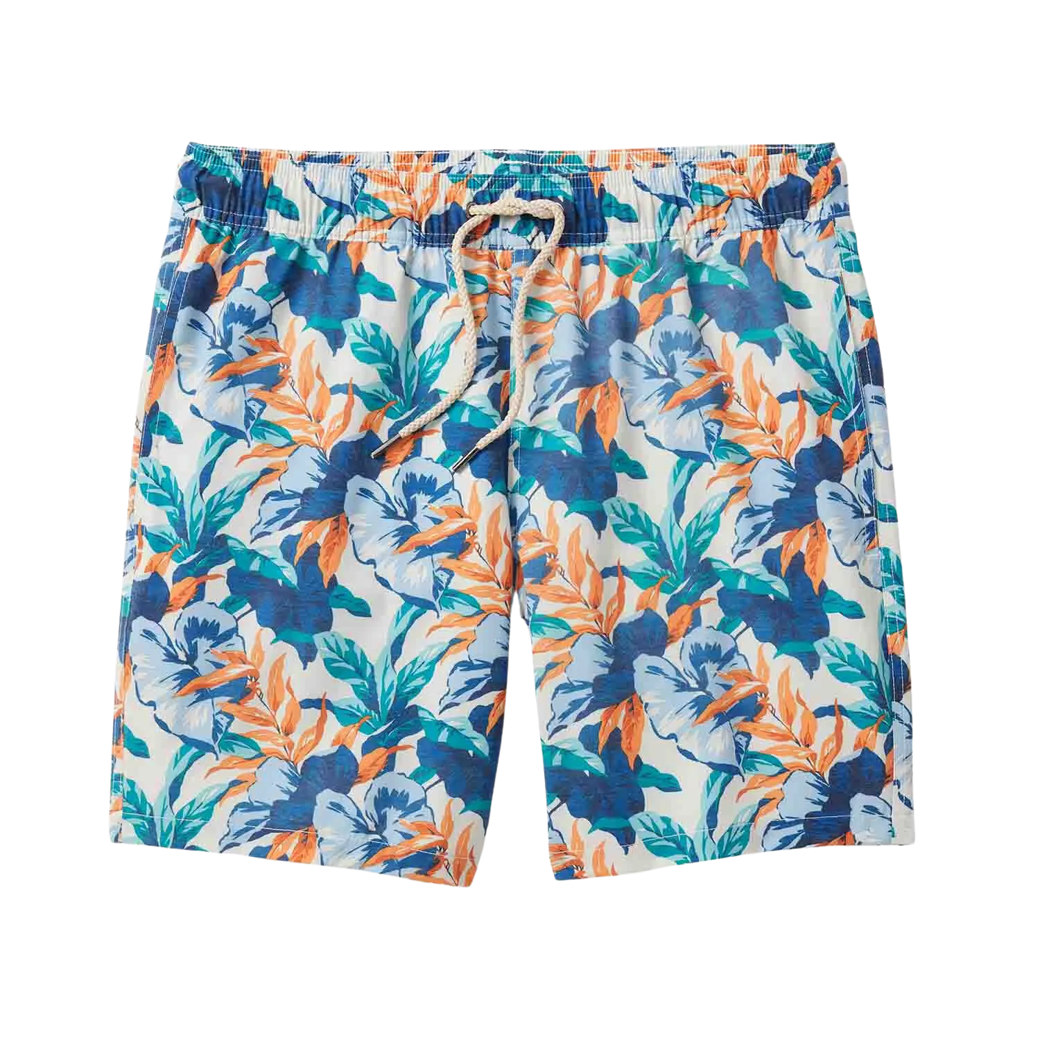Fair Harbor Men's The Bayberry Swim Trunk Boardshorts - Orange Tropics