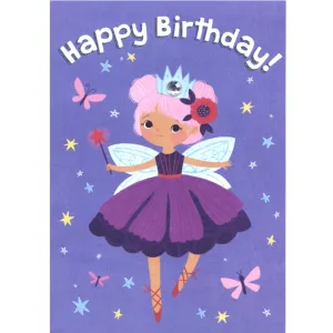 Fairy With Jewel Crown Birthday Card