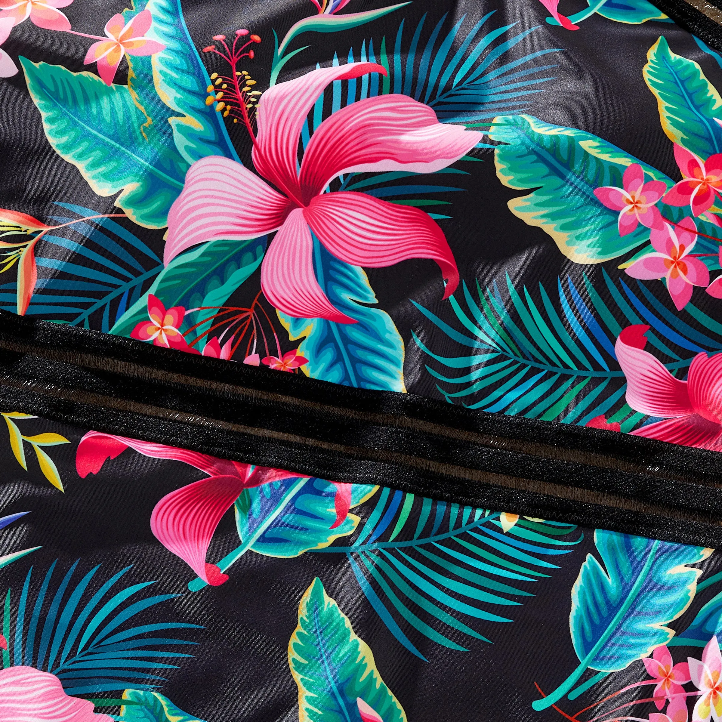 Family Matching Allover Plant Print Crisscross One-Piece Swimsuit and Swim Trunks