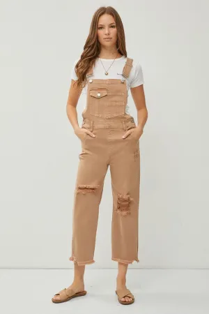 Farah High Rise Distressed Straight Overalls S-XL Sleek Trend All Day Comfort Design Farah High Rise Distressed Straight Overalls S-XL