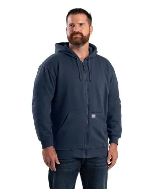 Fashion Comfort Berne Mens Navy Cotton Blend Hooded Sweatshirt Berne Mens Navy Cotton Blend Hooded Sweatshirt Breathable Material All day wearability