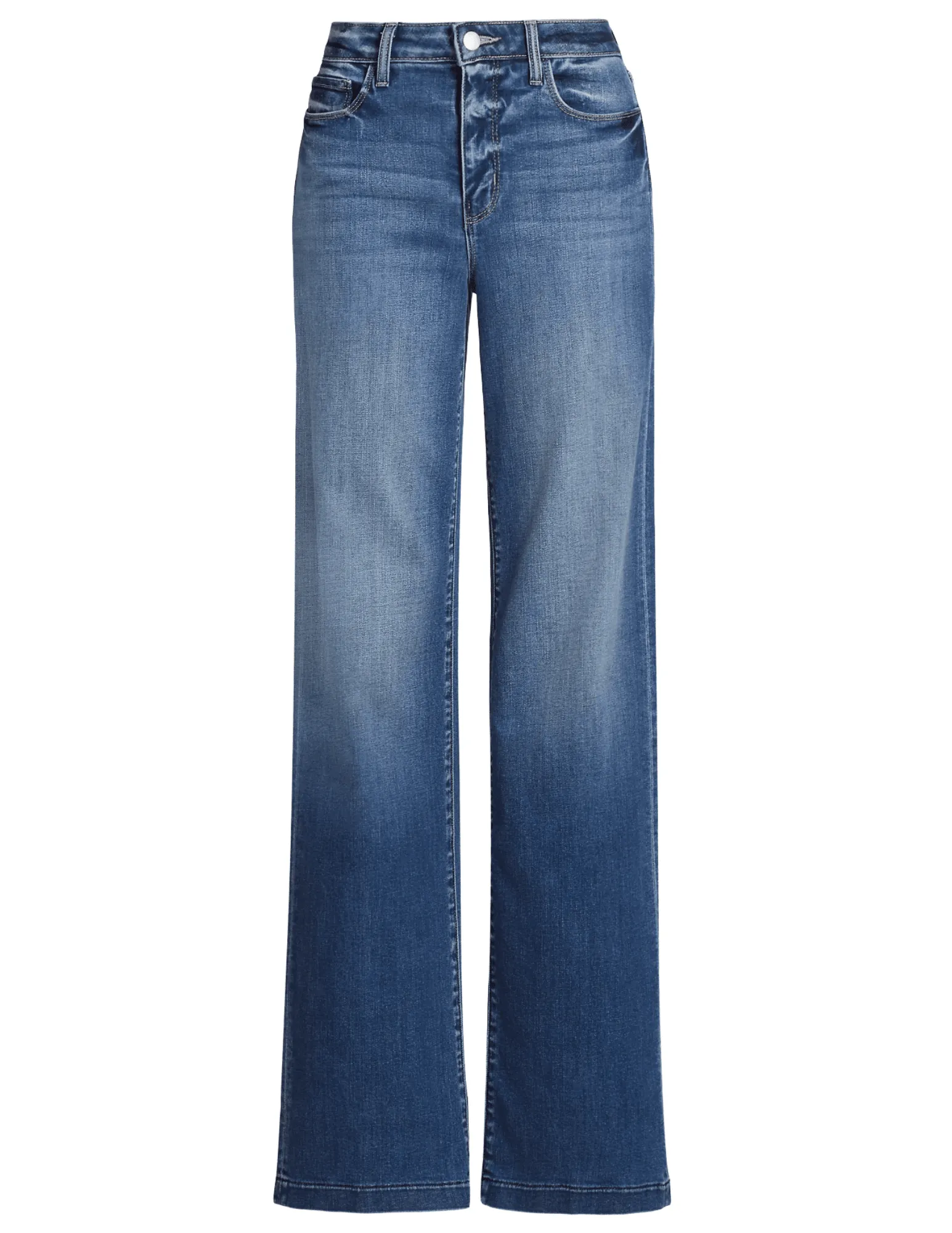 L??AGENCE Scottie High Rise Wide Leg Jeans in Hampton Permanent Crease Retention Premium Elegant