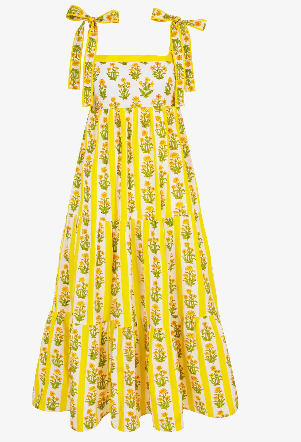Casual Wear Athens Dress in Buttercup Stripe