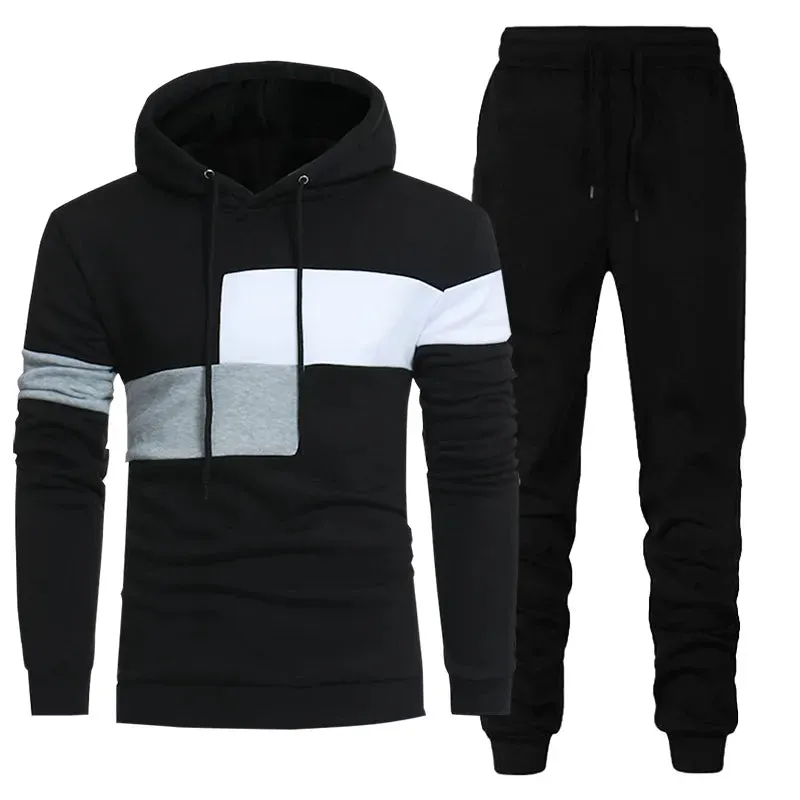 Fashion Men Tracksuits Hoodies Suit Autumn Winter Men Hooded  cho