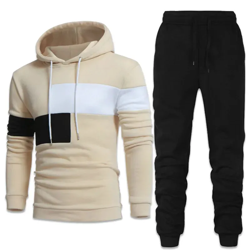 Fashion Men Tracksuits Hoodies Suit Autumn Winter Men Hooded  cho