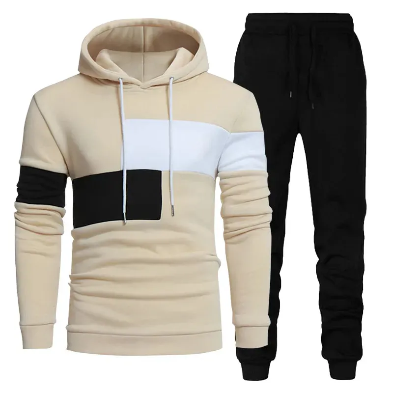 Fashion Men Tracksuits Hoodies Suit Autumn Winter Men Hooded  cho
