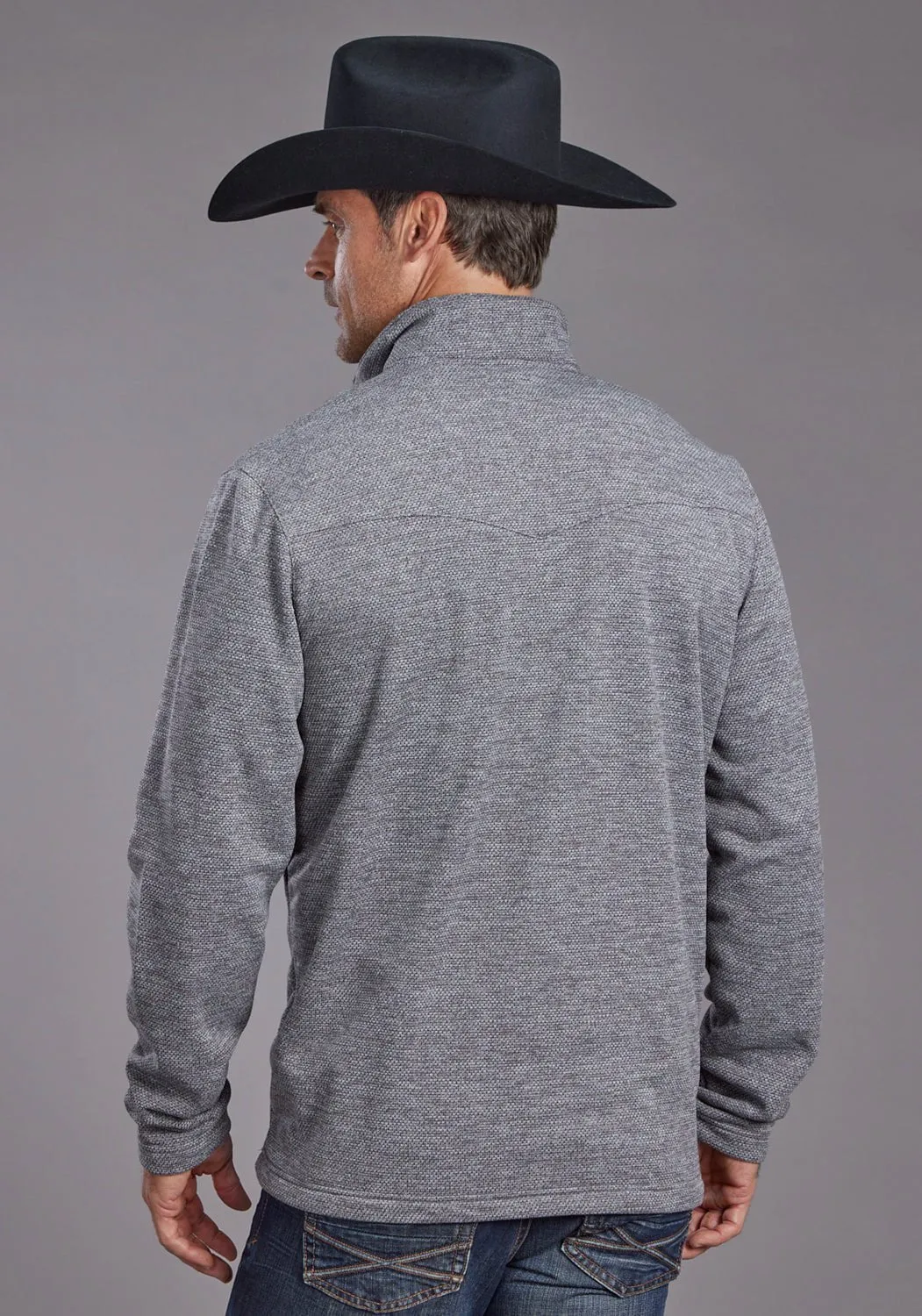 Stetson Mens Honeycomb Grey 100% Polyester Pullover Sweater Casual Vibe